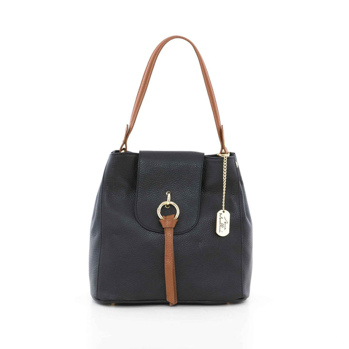 Marianna - WB390817-BLACK+ COGNAC (D28+D17)