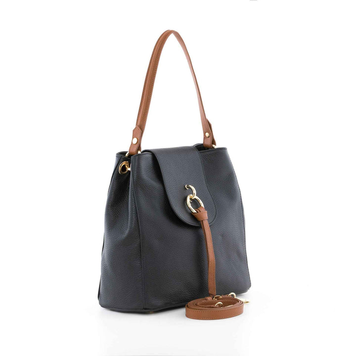 Marianna - WB390817-BLACK+ COGNAC (D28+D17)