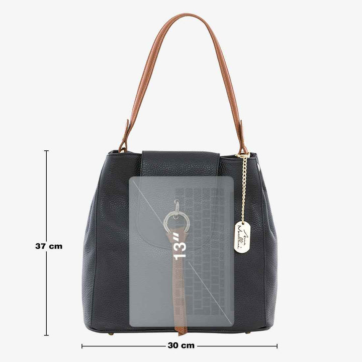 Marianna - WB390817-BLACK+ COGNAC (D28+D17)