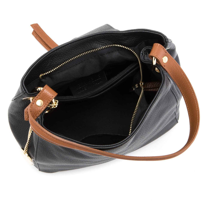 Marianna - WB390817-BLACK+ COGNAC (D28+D17)