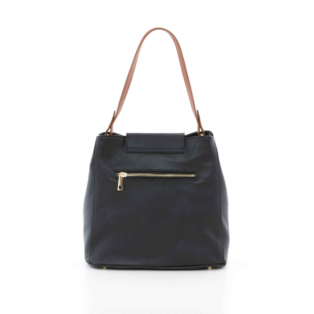 Marianna - WB390817-BLACK+ COGNAC (D28+D17)