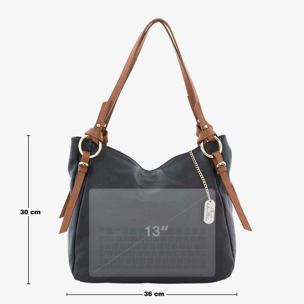 Gilda - WB390818-BLACK+COGNAC (D28+D17)