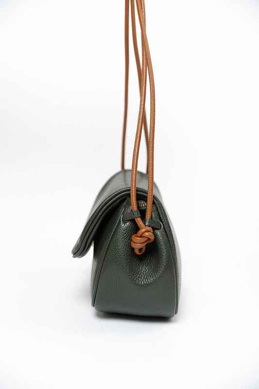 Drina- WB390848-DARK GREEN+CUOIO