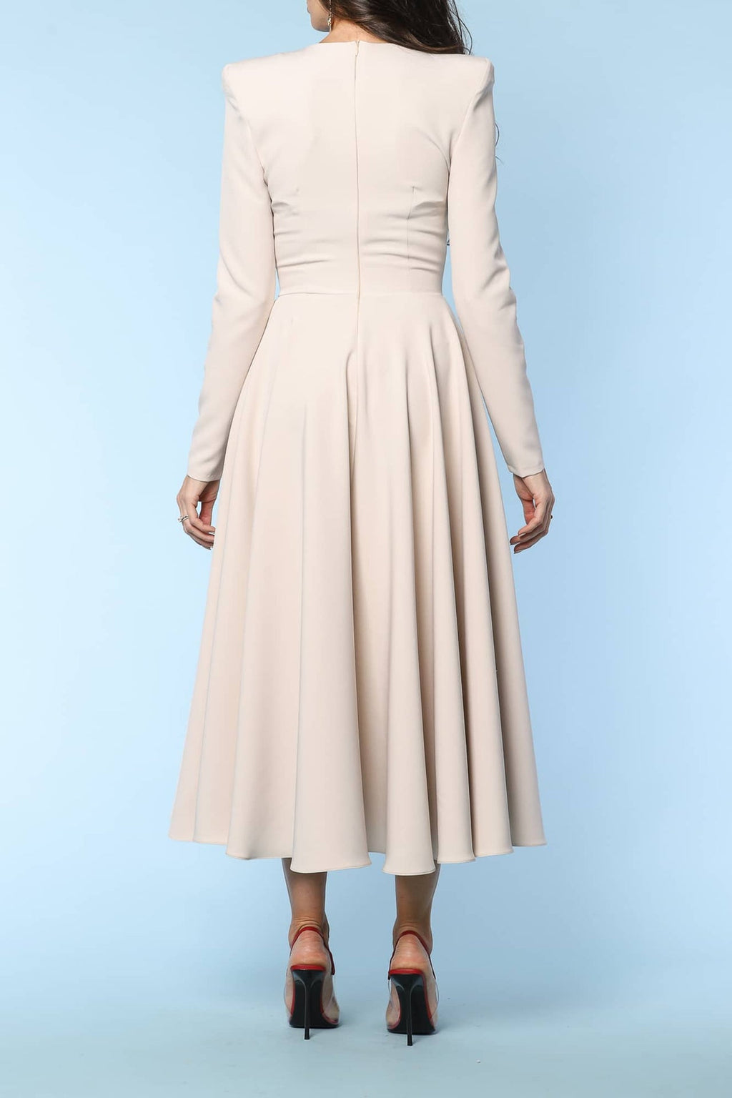 ROBE MIDI LIGNE A AVEC BOUTONS YVN MOVIE STAR