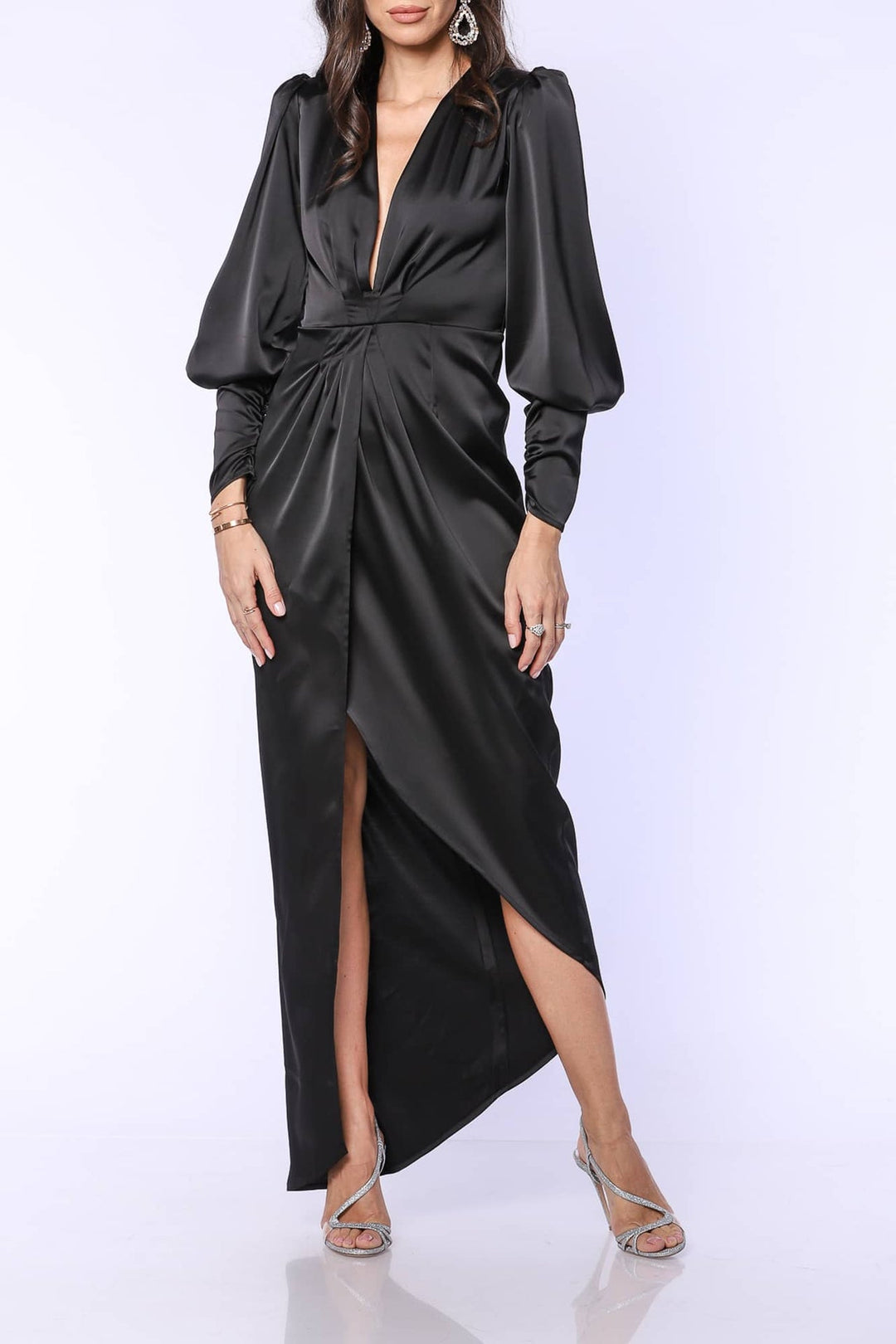 YVN GALA SATIN MAXI DRESS - Fashion Roots