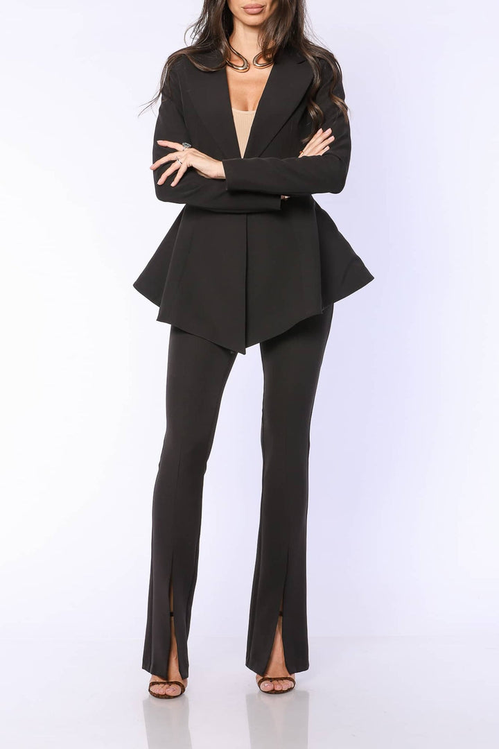 YVN FRONT SLIT FLARED PANTS - Fashion Roots