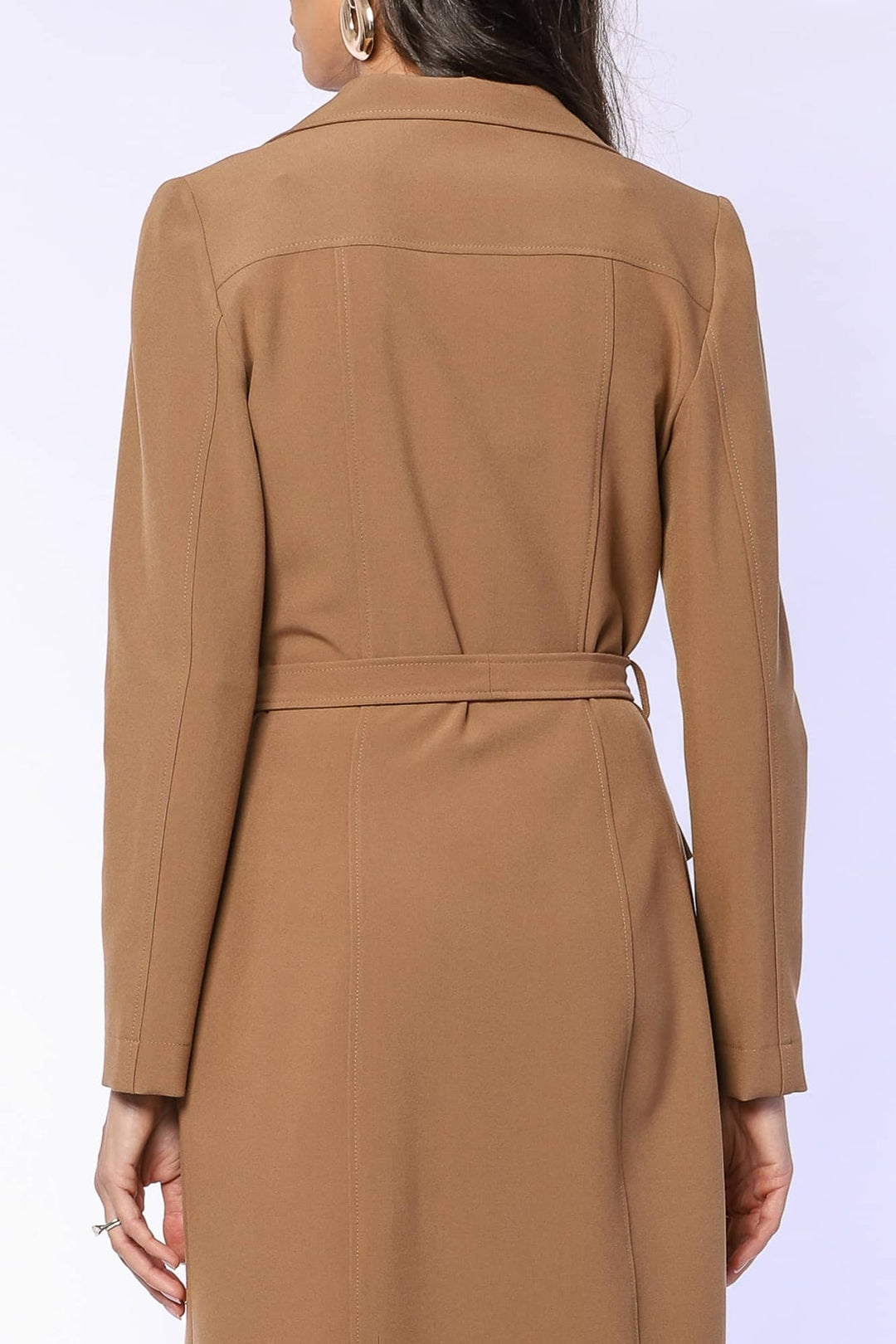 YVN BELTED BUTTON-UP DRESS - Fashion Roots