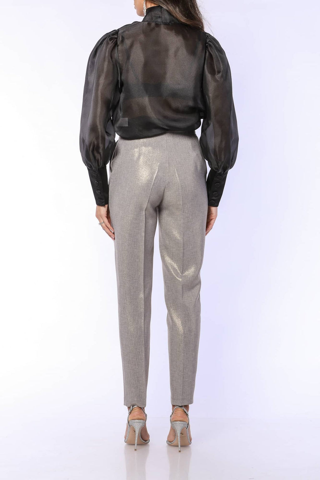 YVN ORGANZA VICTORIAN STYLE BOW SHIRT