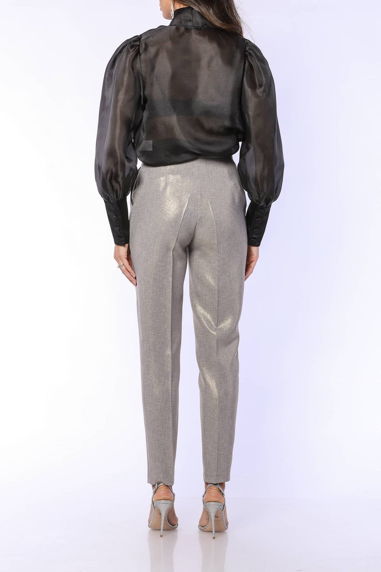 CHEMISE À NŒUD EN ORGANZA DE STYLE VICTORIEN YVN