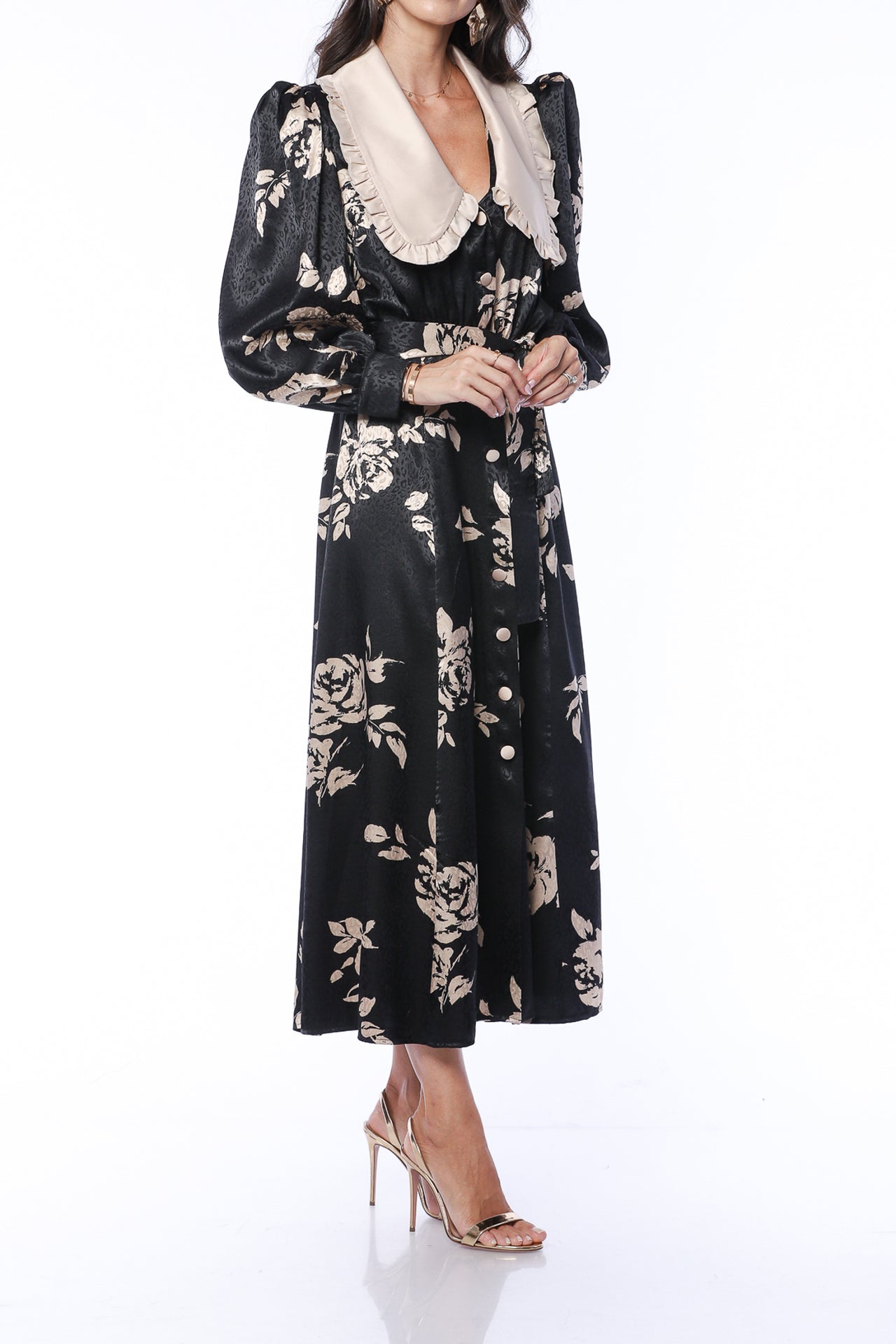 YVN FALL MOSS MIDI DRESS