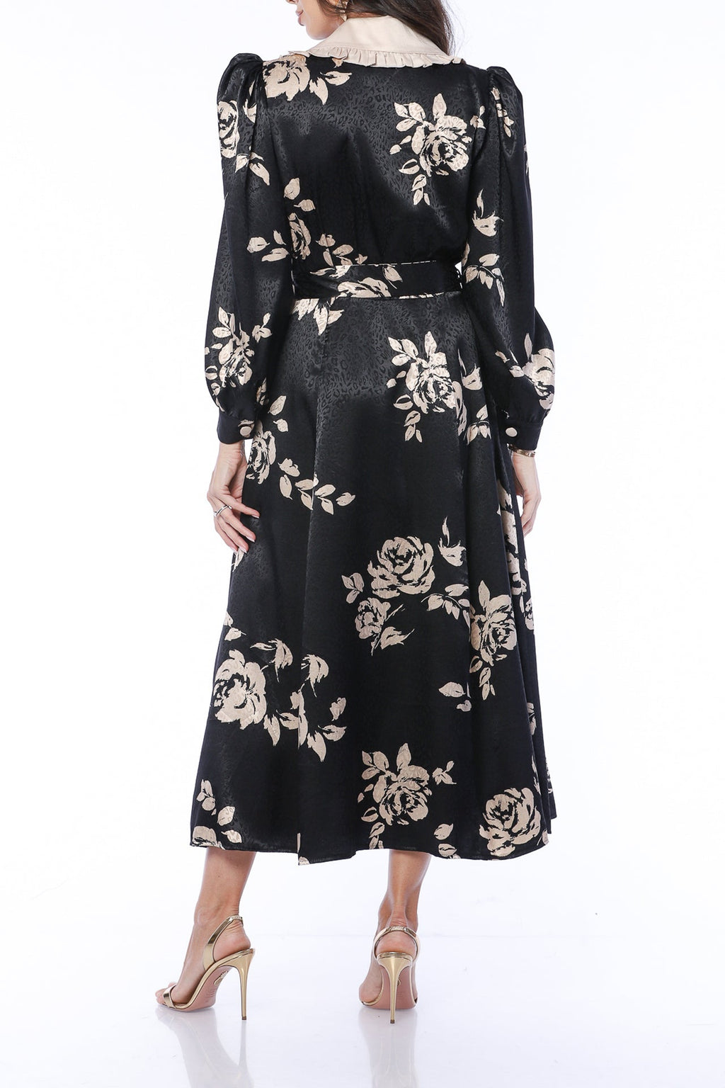 YVN FALL MOSS MIDI DRESS