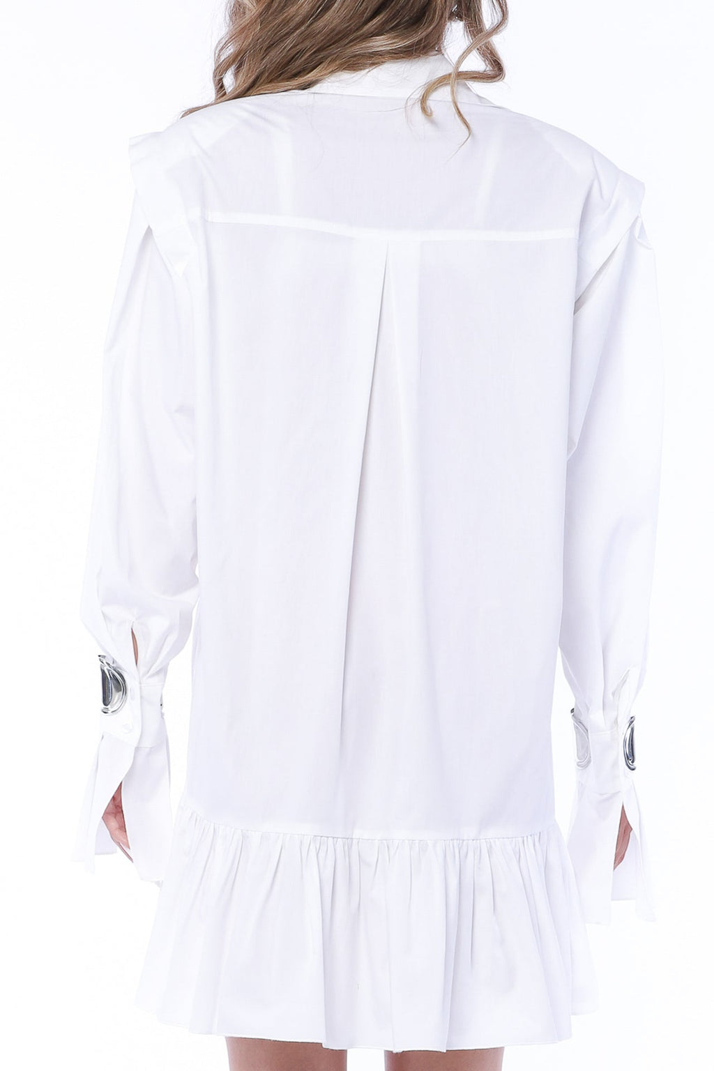 YVN MINI ROBE-CHEMISE À MANCHES BOUFFANTES