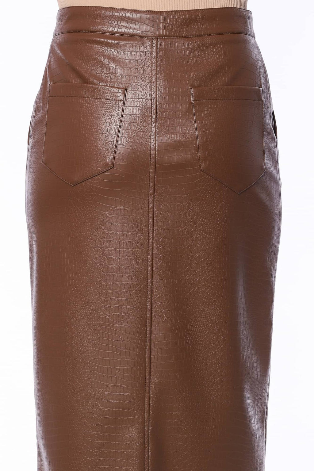 JUPE MIDI YVN TABACCO