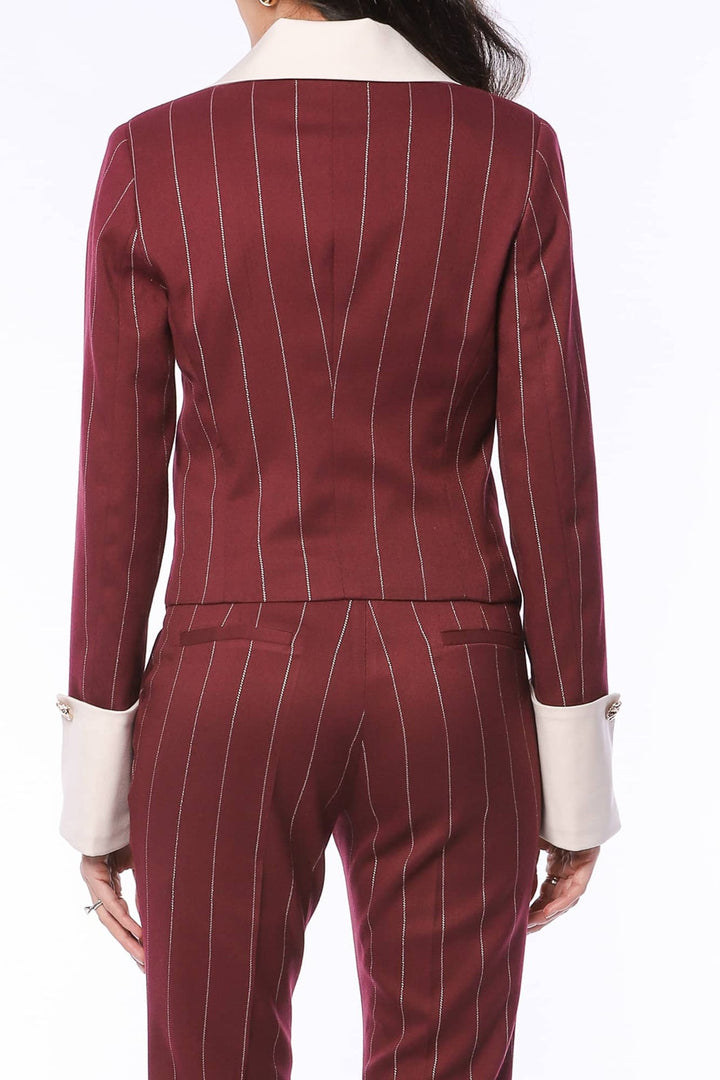 YVN Power Move Striped Blazer - Fashion Roots
