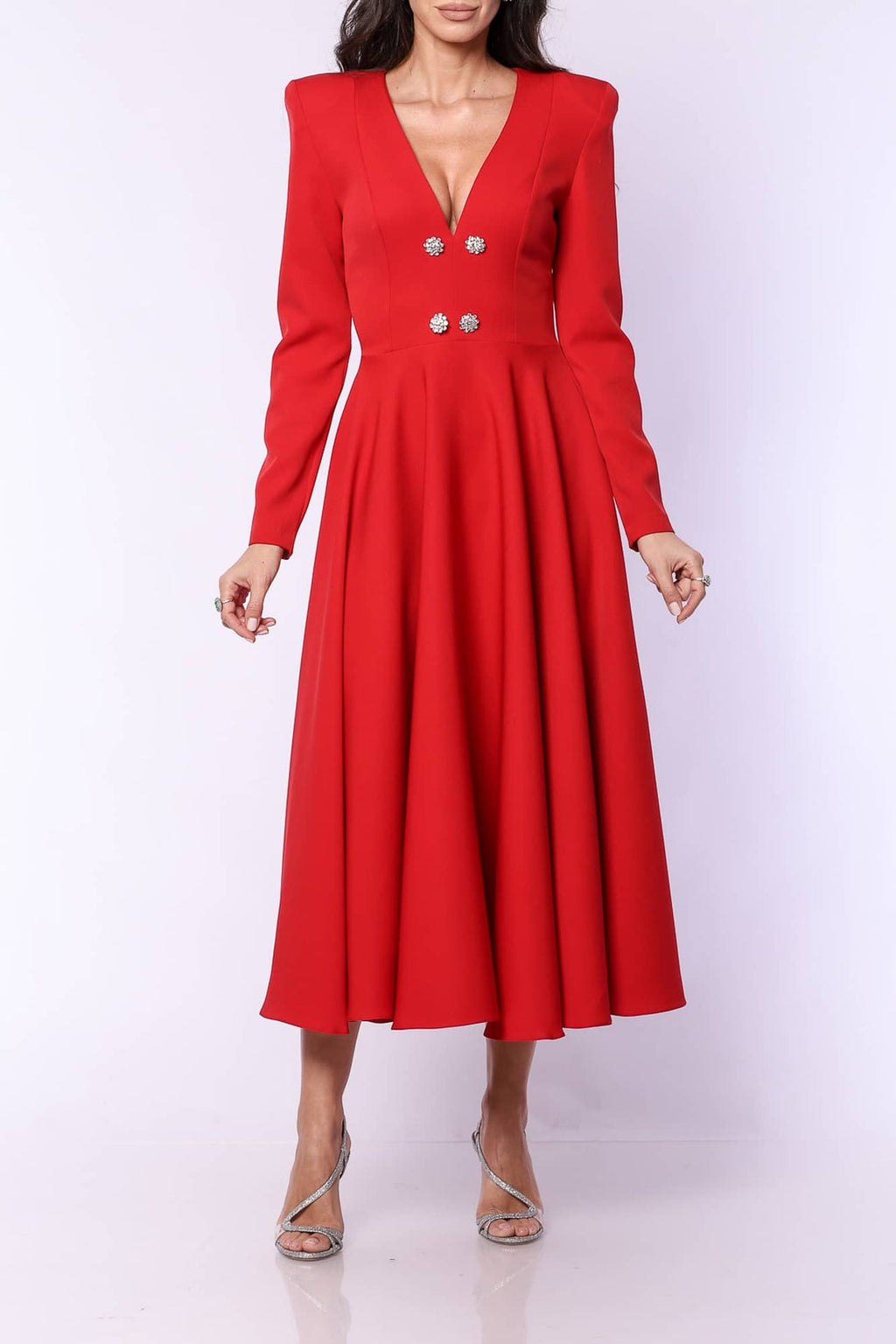 YVN ELEGANCE IN MOTION MIDI DRESS