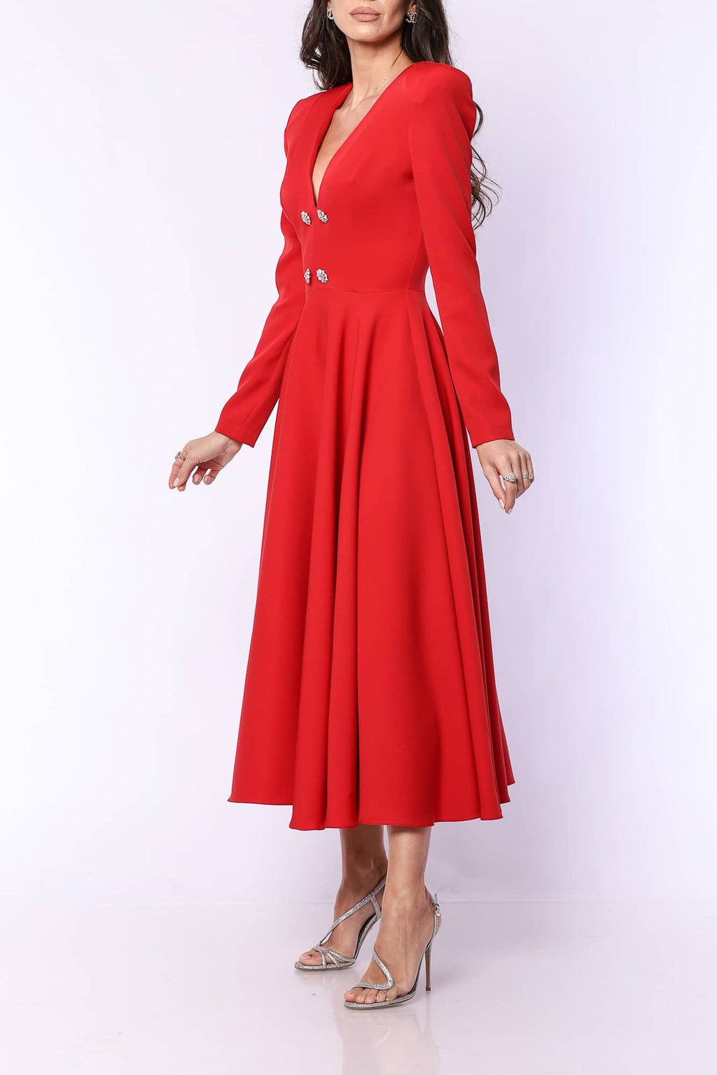 YVN ELEGANCE IN MOTION MIDI DRESS