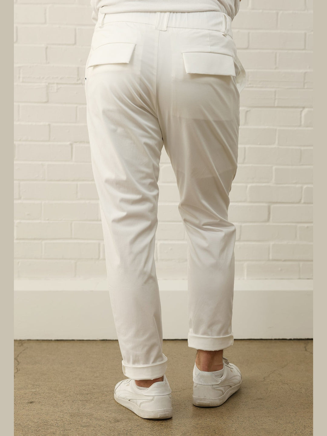GENE - Alabaster Jude Cotton Trousers - Fashion Roots