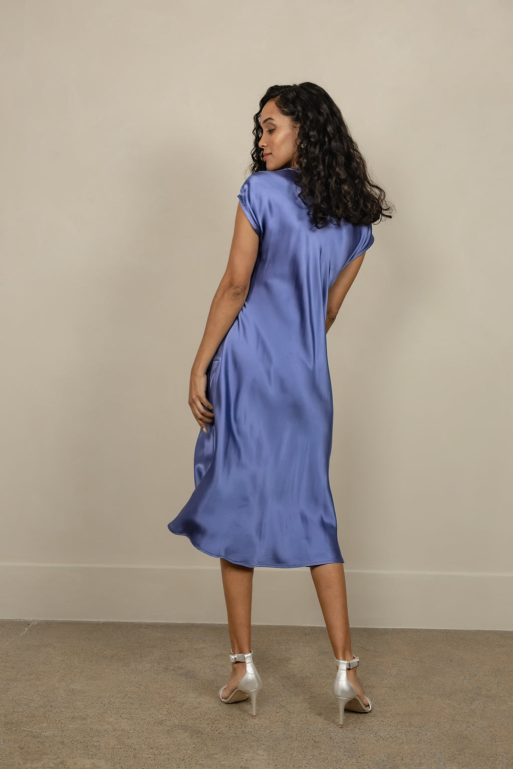 CHLOE BIAS-CUT SILK DRESS