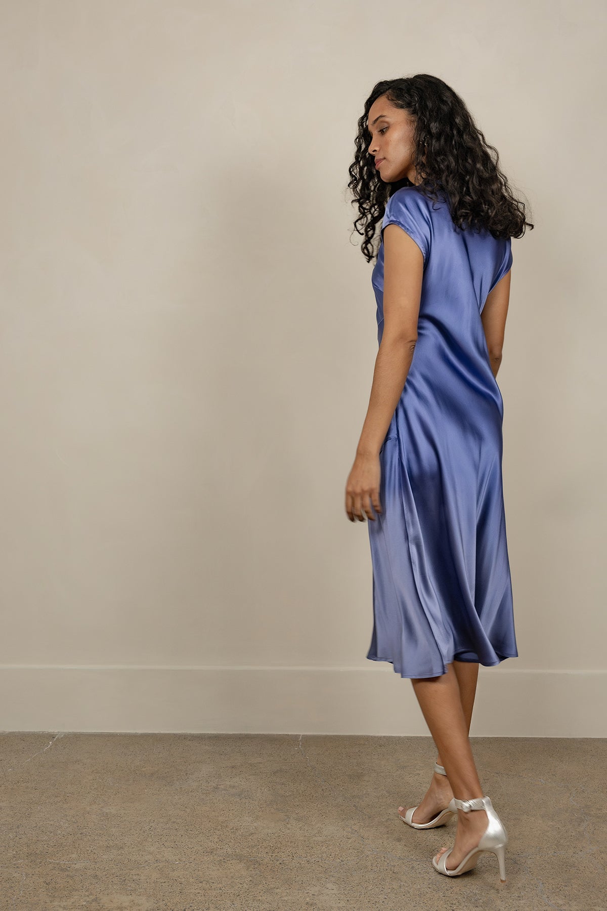 CHLOE BIAS-CUT SILK DRESS