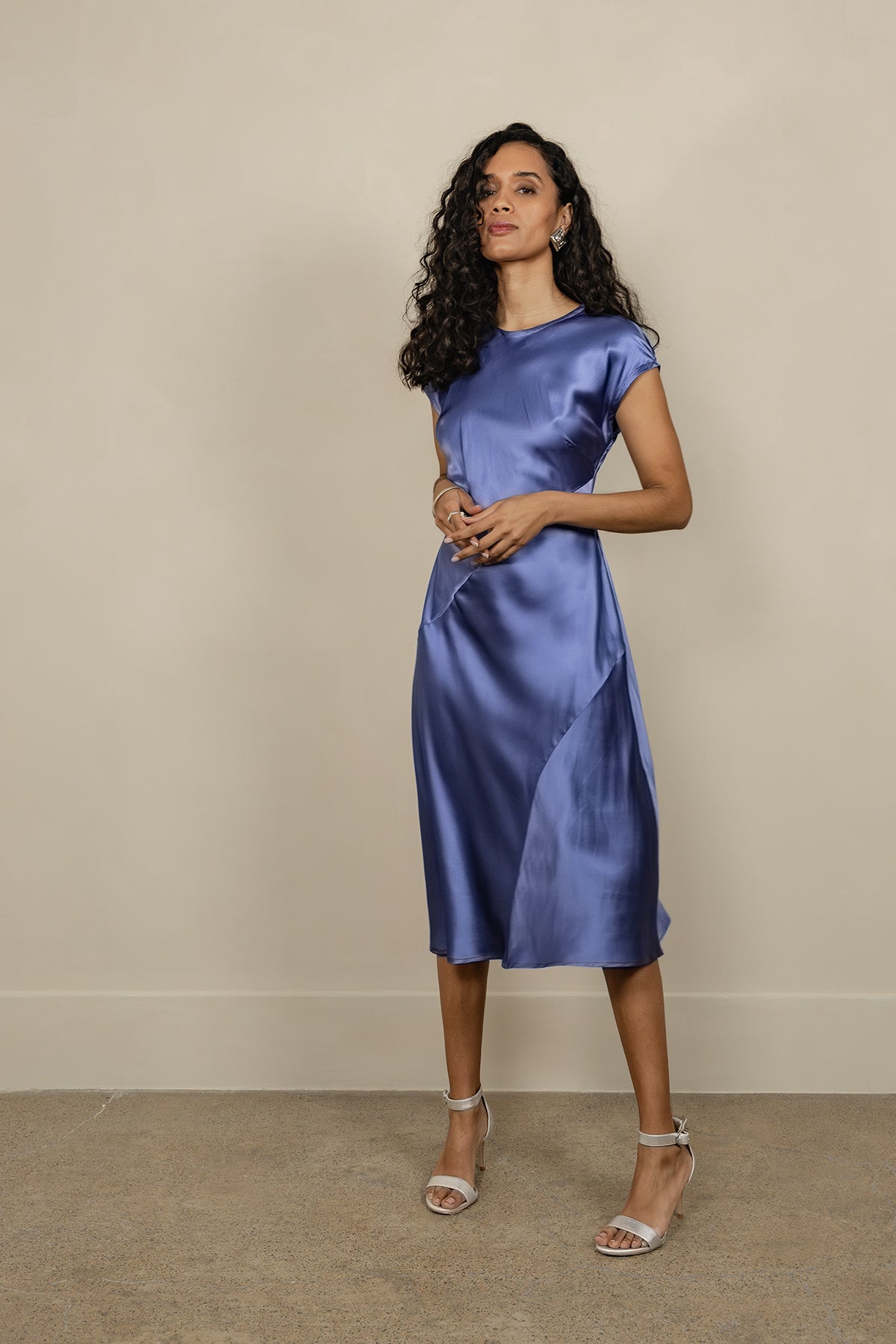 CHLOE BIAS-CUT SILK DRESS