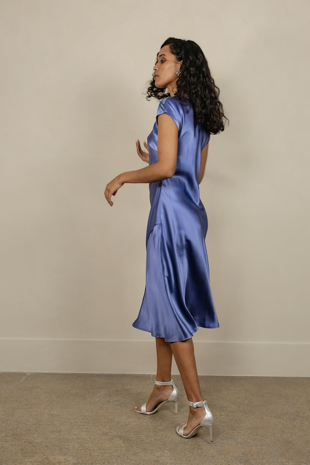 CHLOE BIAS-CUT SILK DRESS