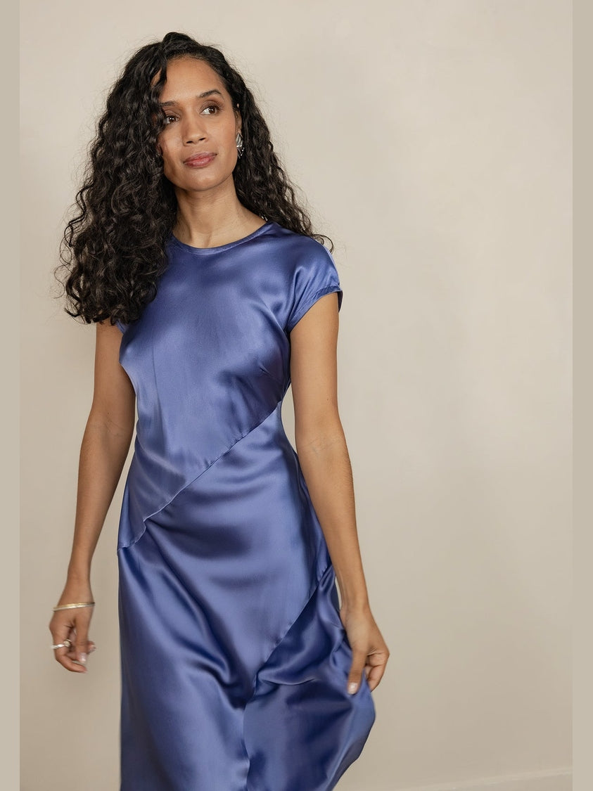 ROBE EN SOIE COUPE EN BIAIS CHLOE 