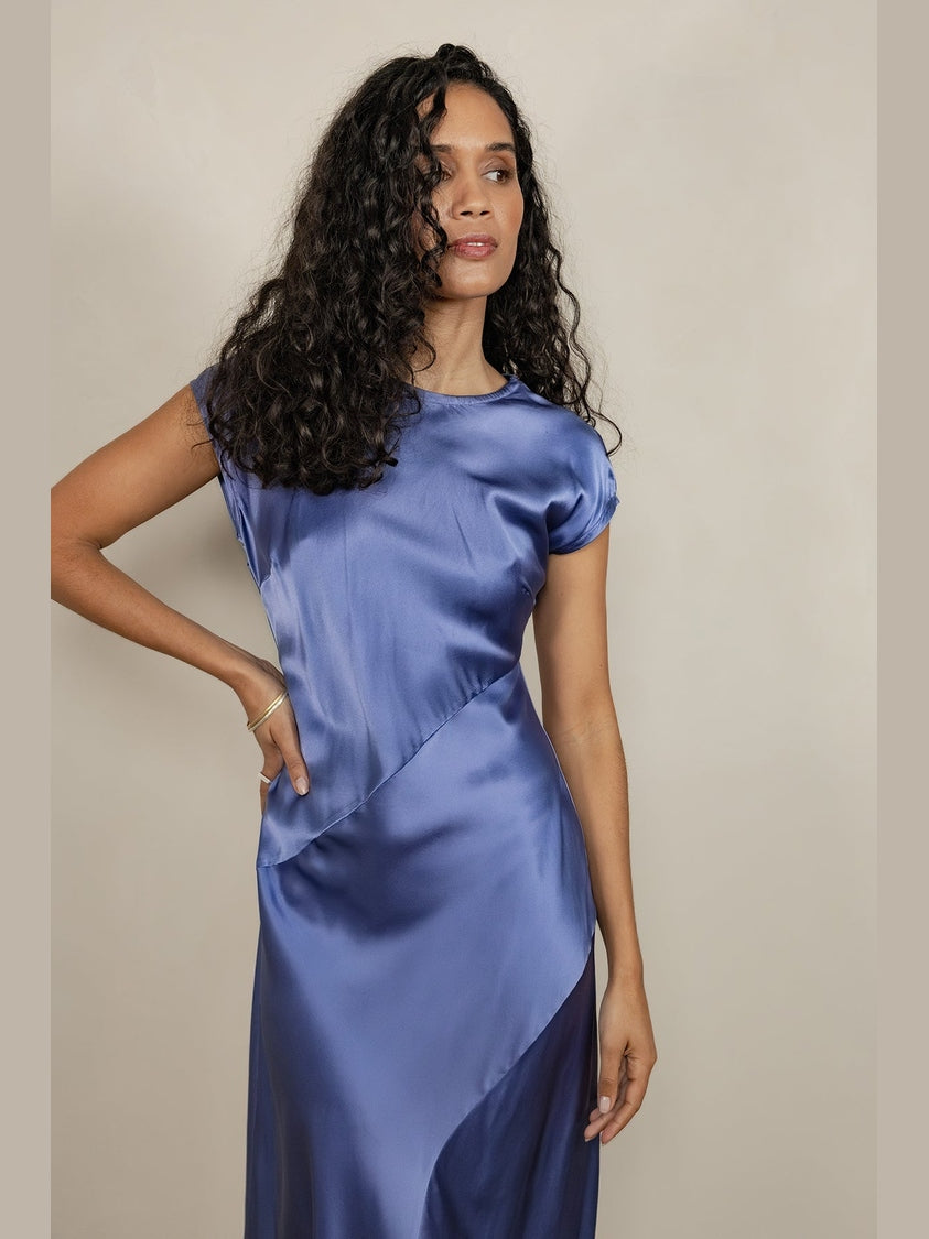 ROBE EN SOIE COUPE EN BIAIS CHLOE 