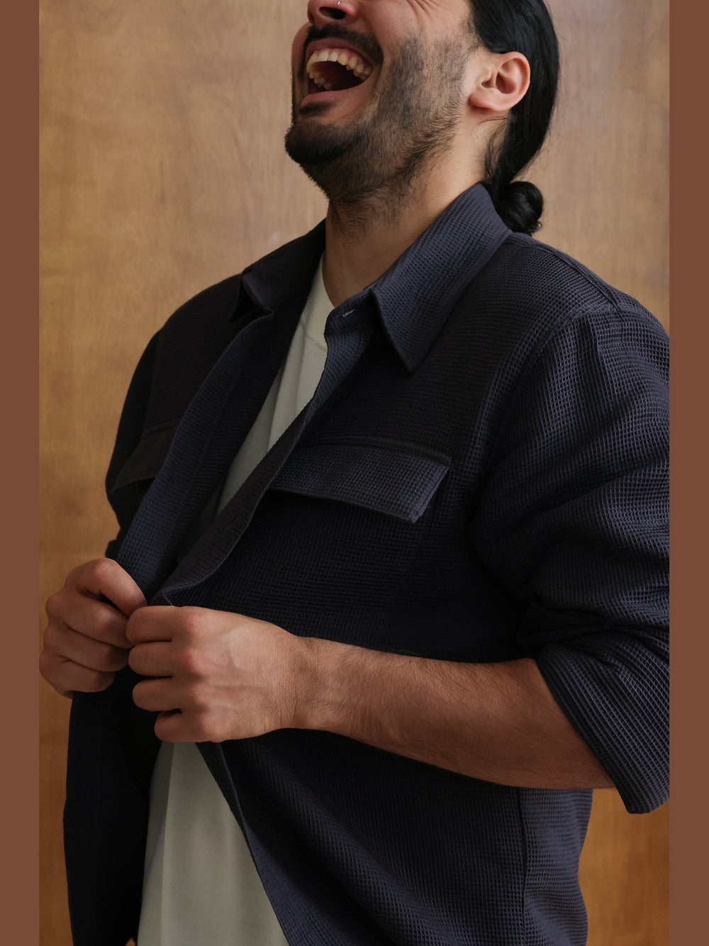 GENE - The Cove Cotton Pique Shirt - Fashion Roots