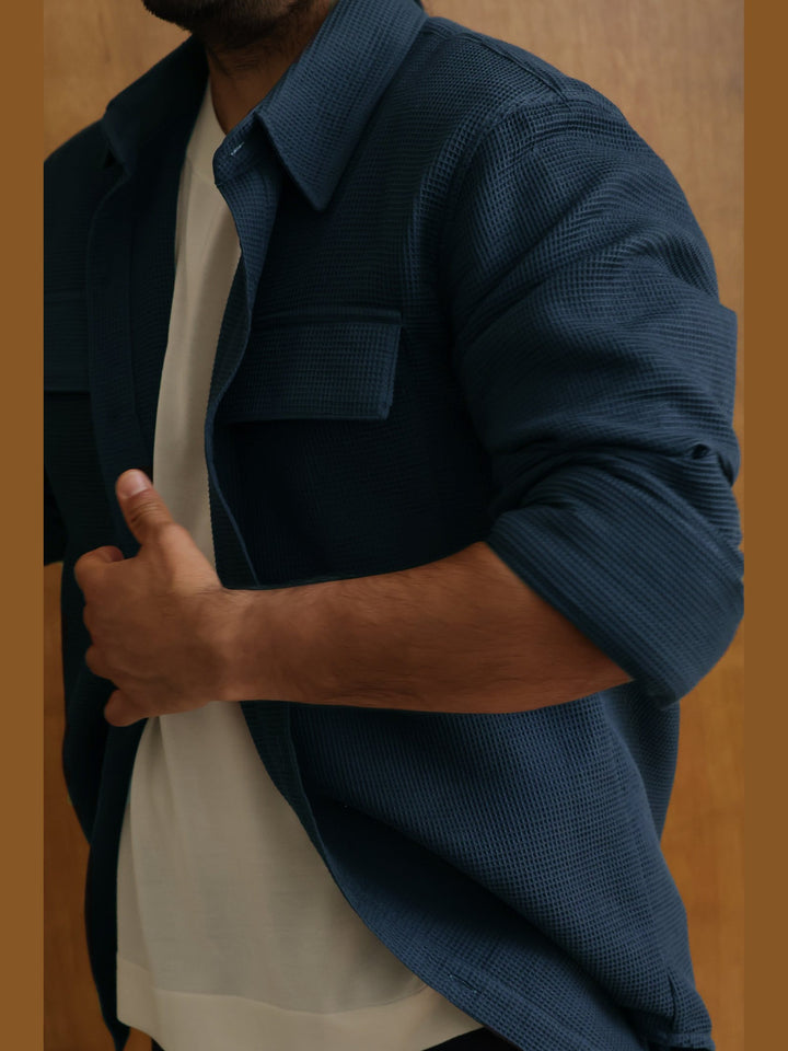 GENE - The Cove Cotton Pique Shirt - Fashion Roots