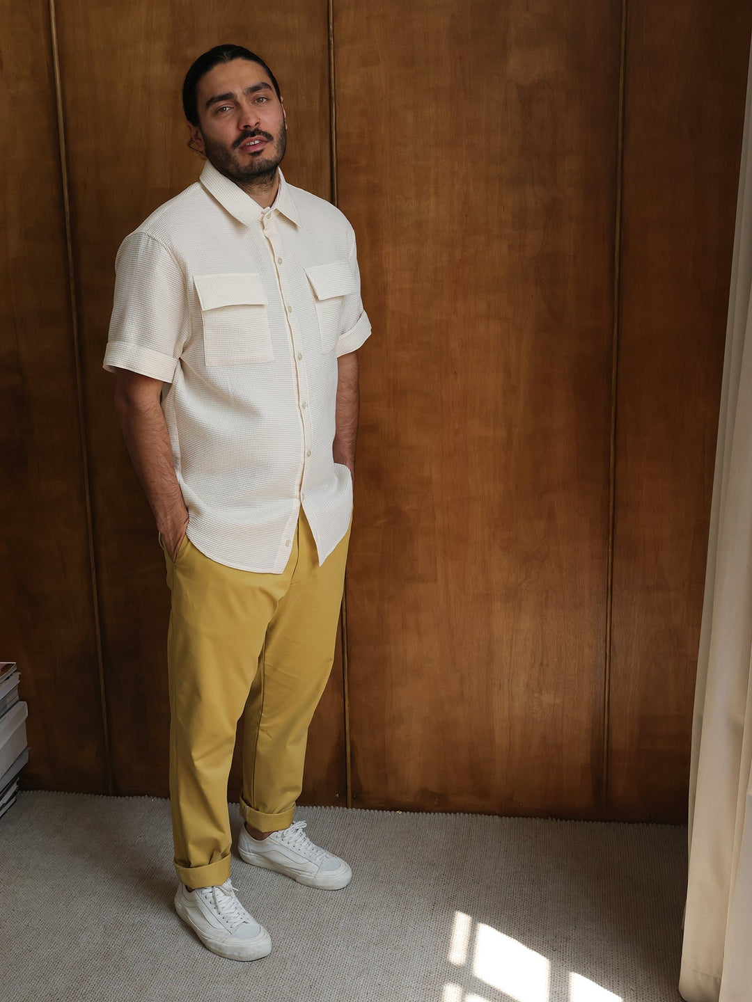 GENE - Miel  Jude Cotton Trousers - Fashion Roots