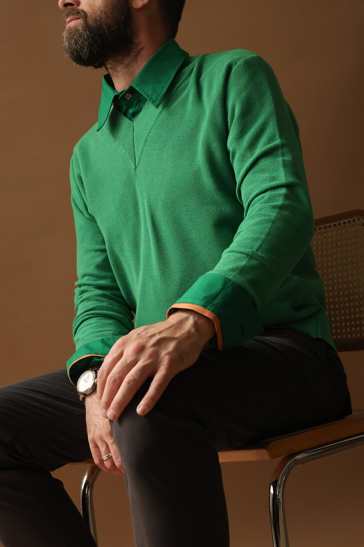 Fern Frame V-Neck Sweater