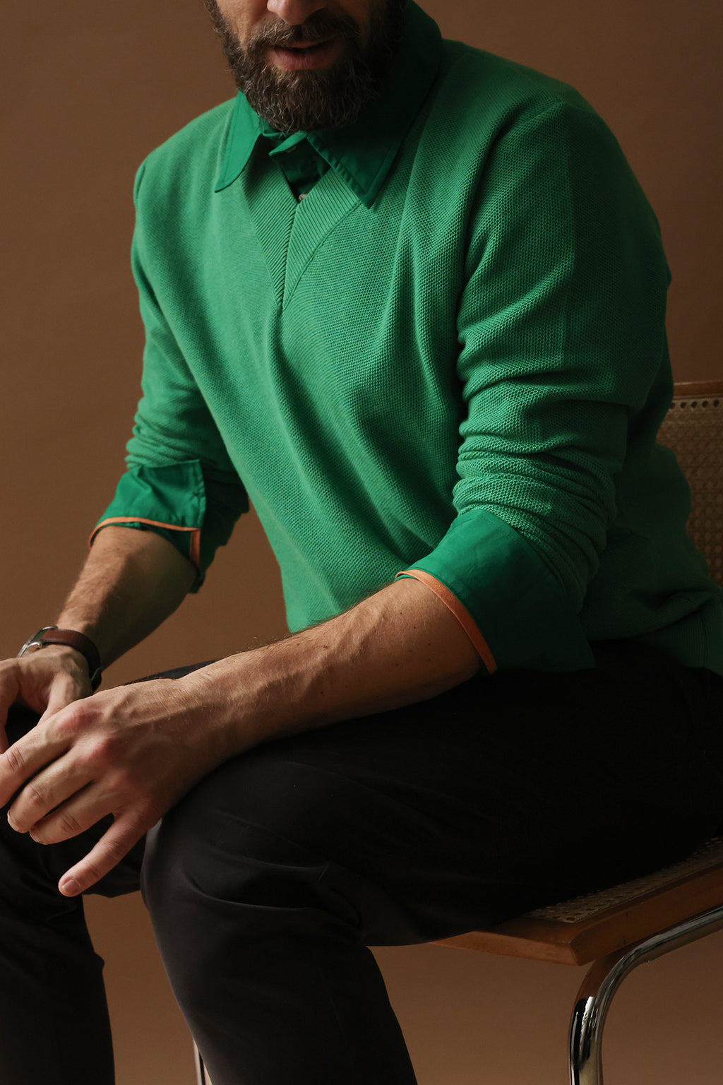 Fern Frame V-Neck Sweater