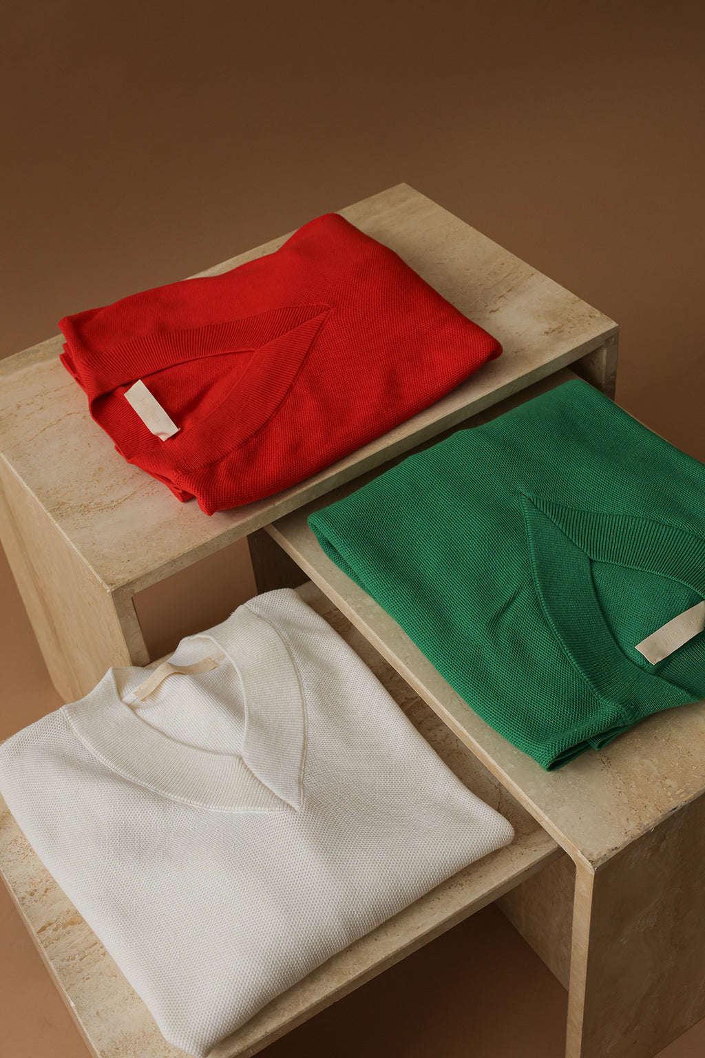 GENE - Burnt Orange Frame V-Neck Sweater