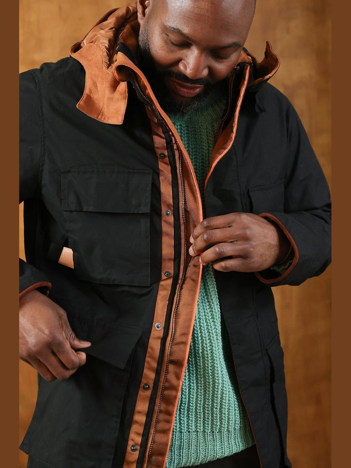 GENE - Hawthorn Parka in black - Fashion Roots