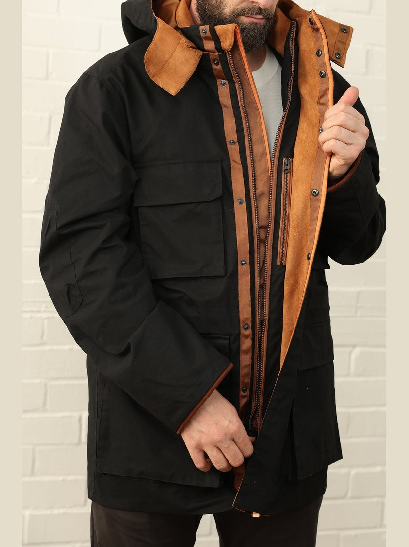GENE - Hawthorn Parka in black - Fashion Roots