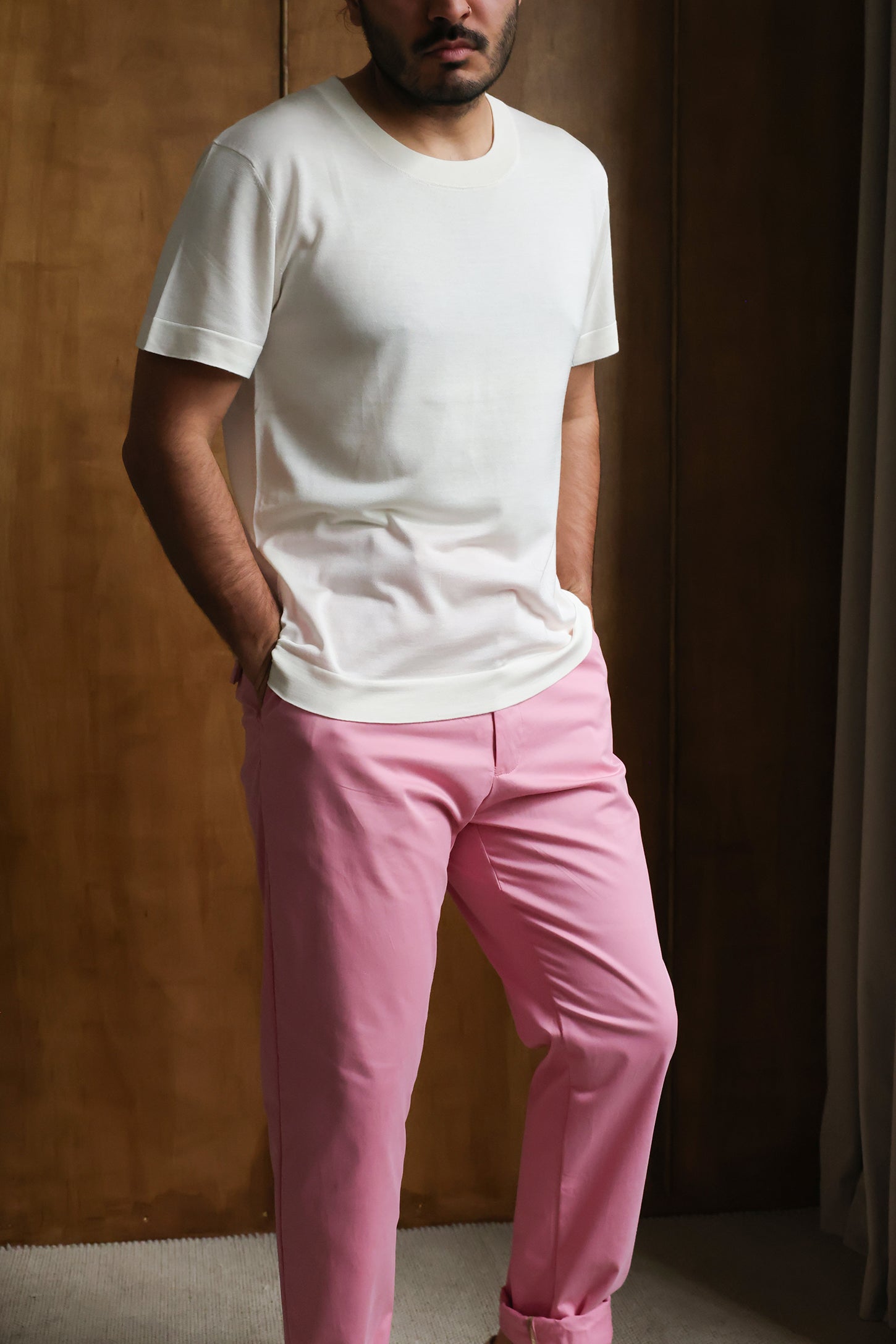 Pink Jude Cotton Trousers