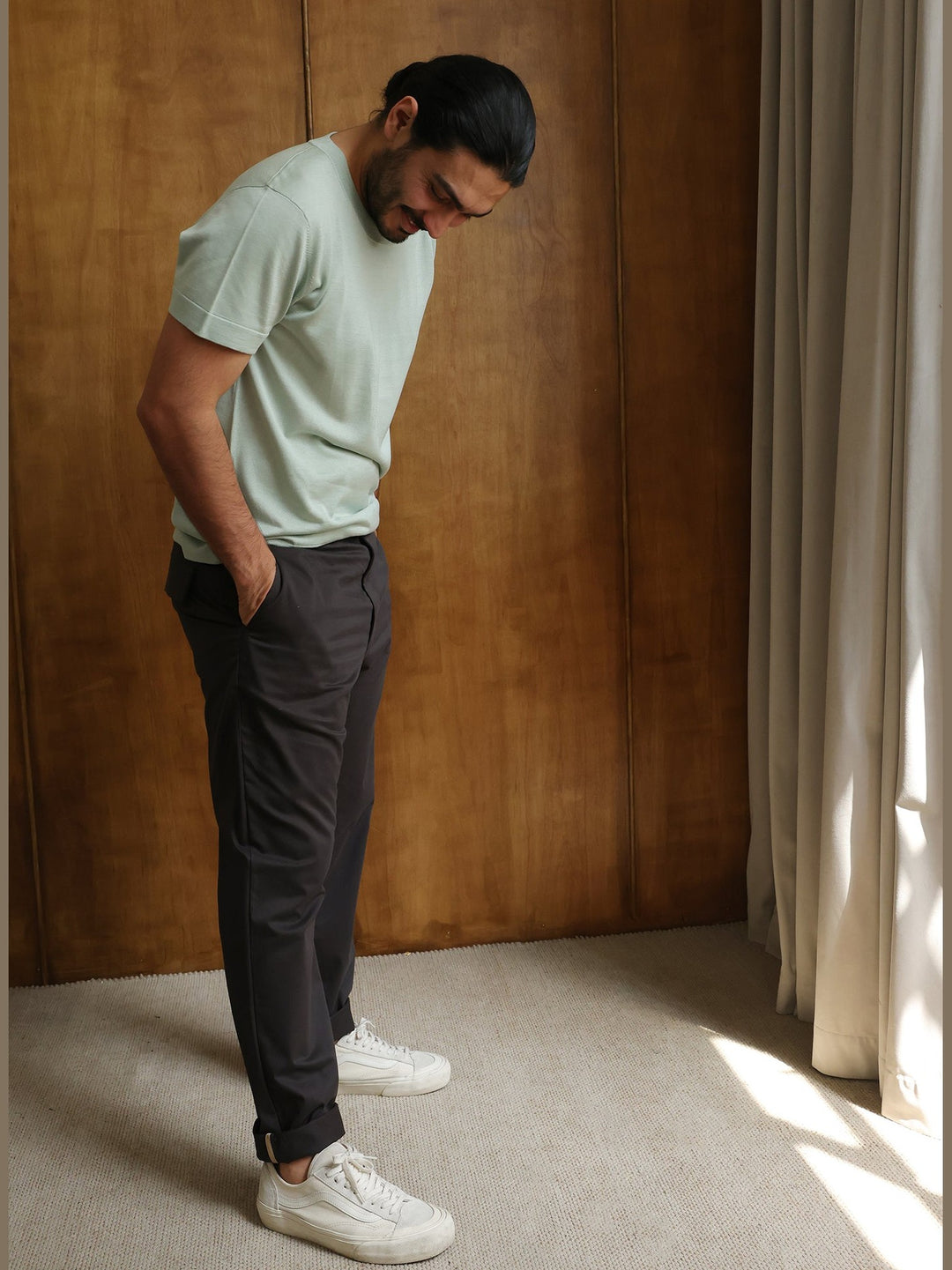 GENE - The Onyx Jude Cotton Trouser - Fashion Roots