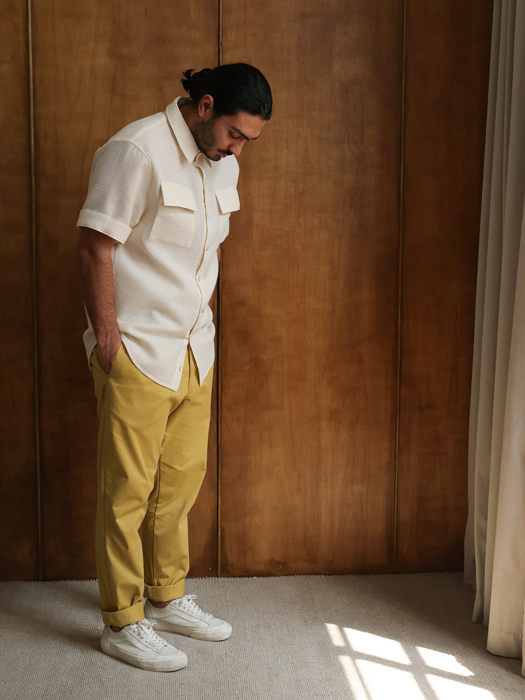 GENE - Miel  Jude Cotton Trousers - Fashion Roots