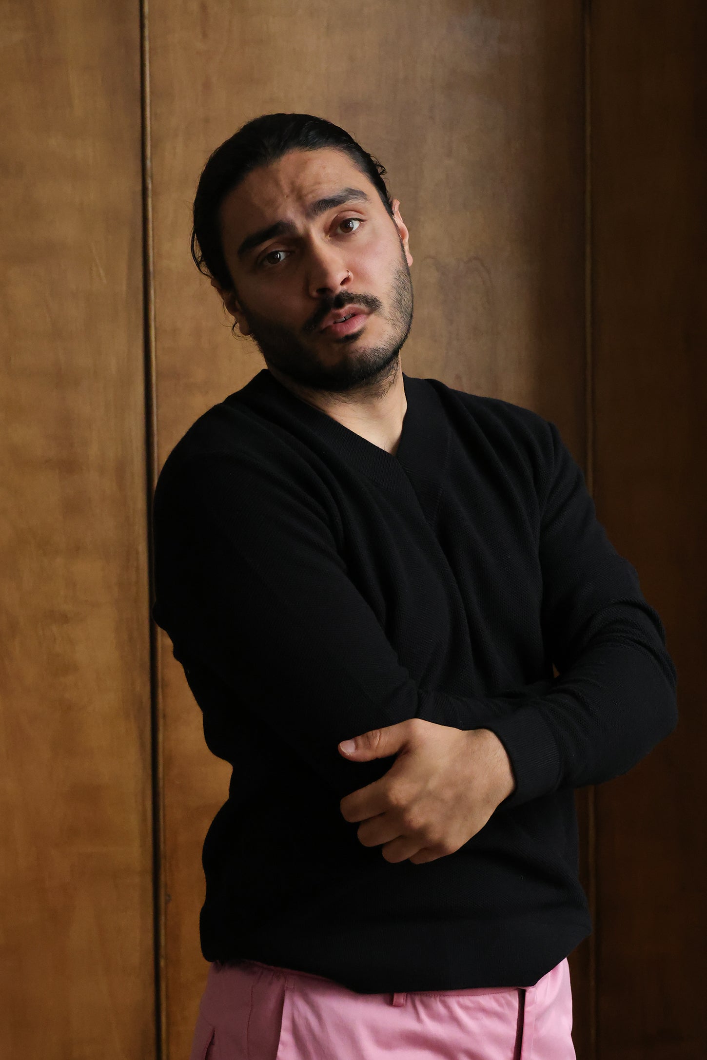 Noir Frame V-Neck Sweater