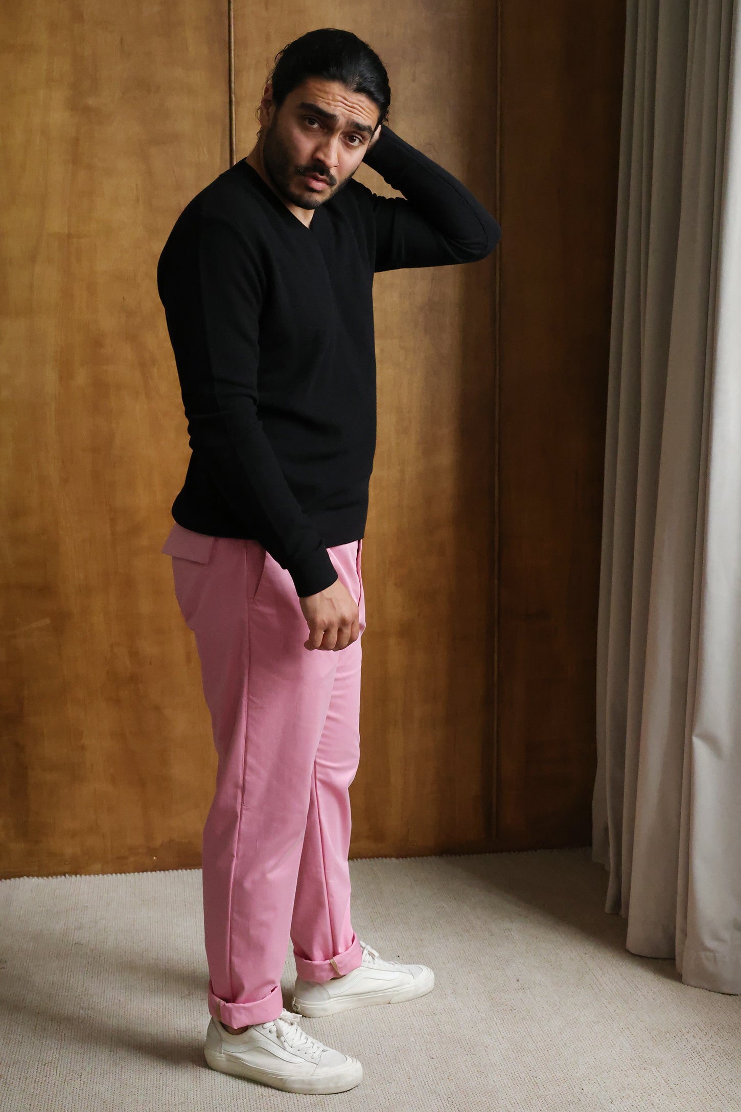 Noir Frame V-Neck Sweater