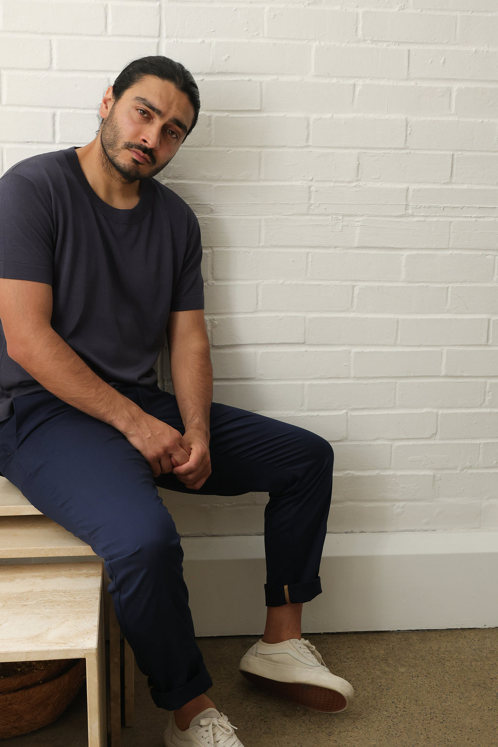 Essential Silk T‑Shirt in Onyx