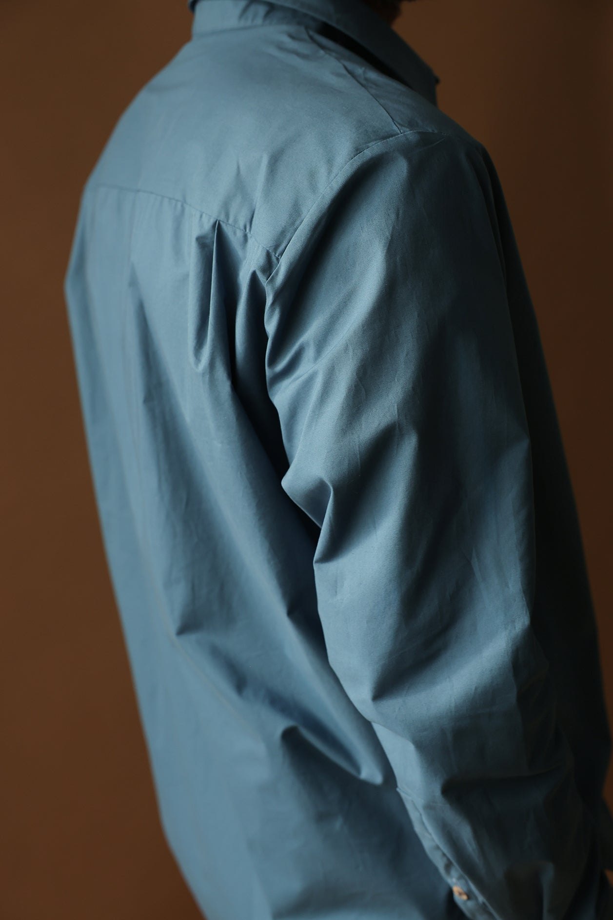 The Organic Cotton Line Shirt — Slate Blue