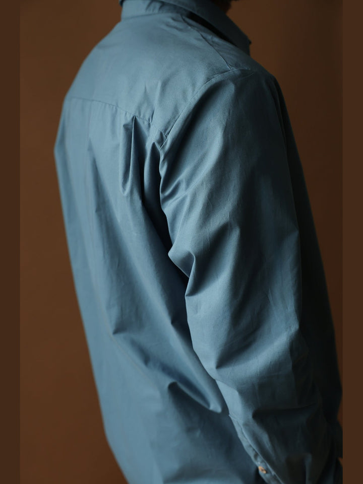GENE - The Organic Cotton Line Shirt — Slate Blue - Fashion Roots