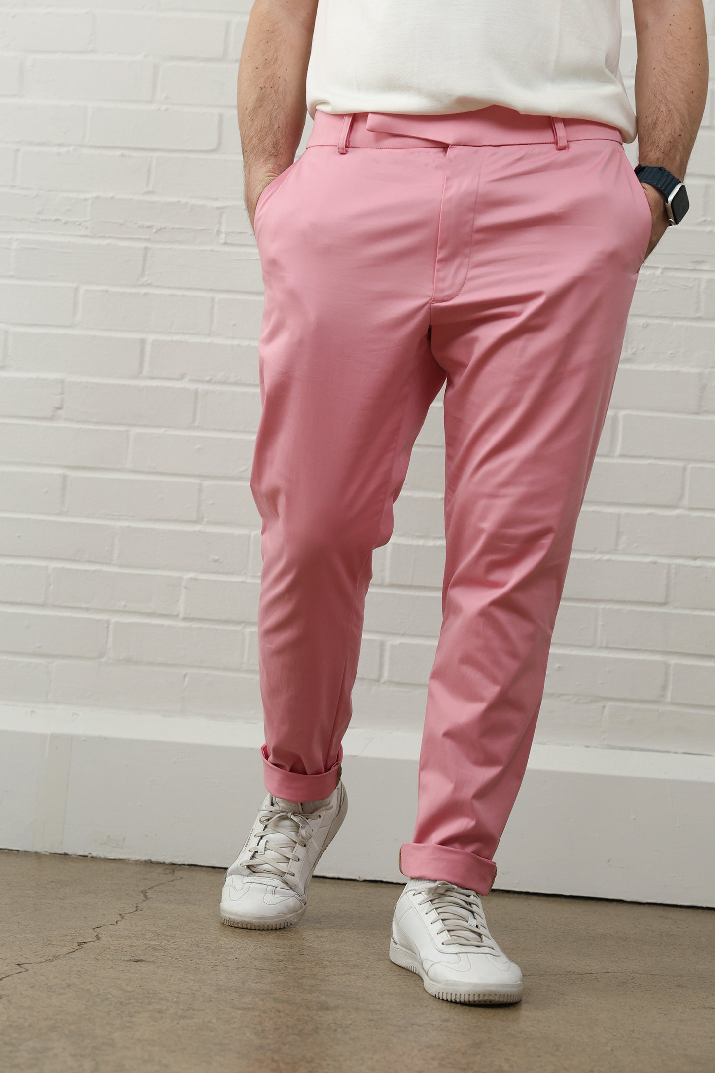GENE - Pink Jude Cotton Trousers