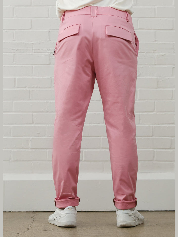 GENE - Pink Jude Cotton Trousers - Fashion Roots