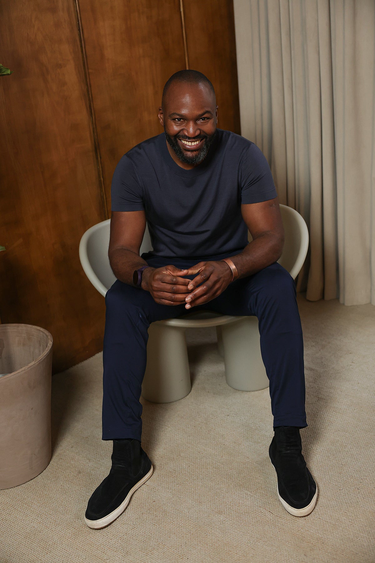 Essential Silk T‑Shirt in Onyx