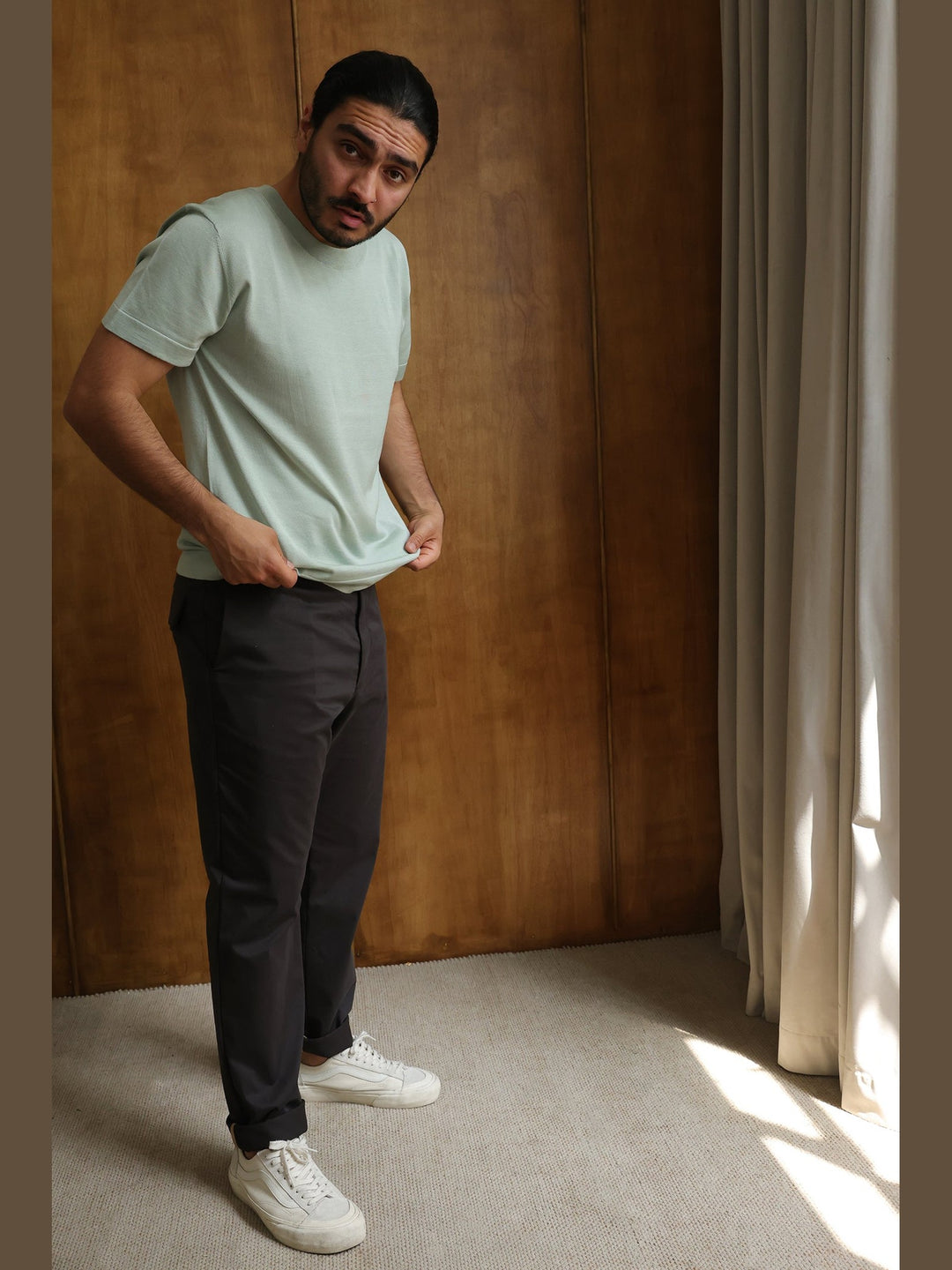 GENE - The Onyx Jude Cotton Trouser - Fashion Roots
