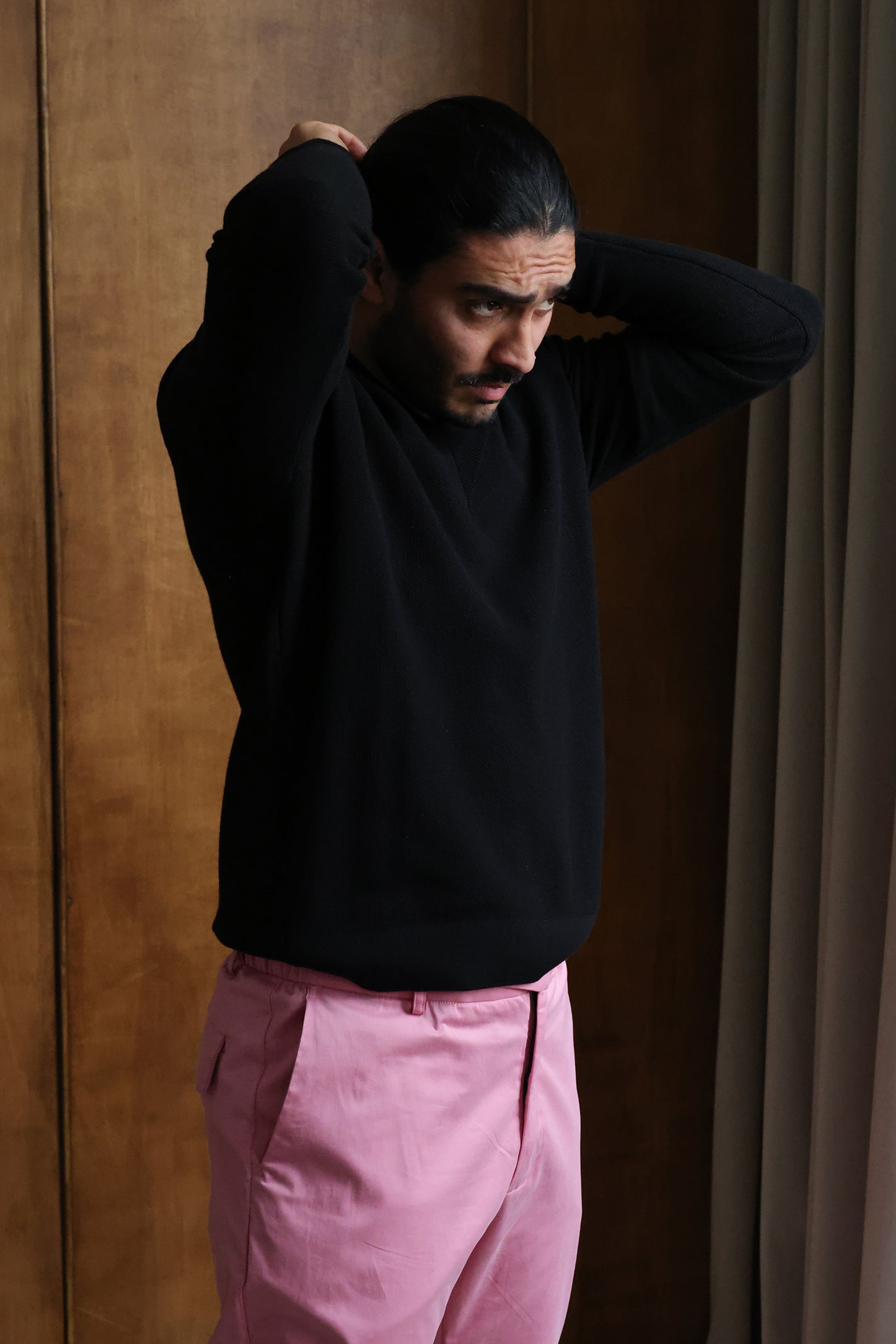 Noir Frame V-Neck Sweater