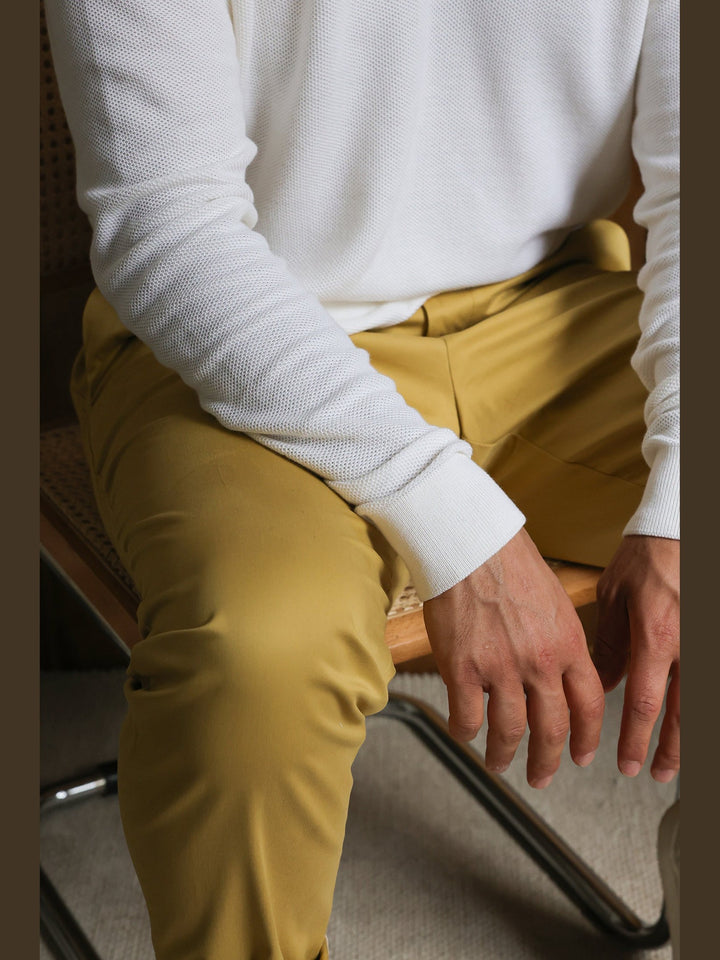 GENE - Miel  Jude Cotton Trousers - Fashion Roots